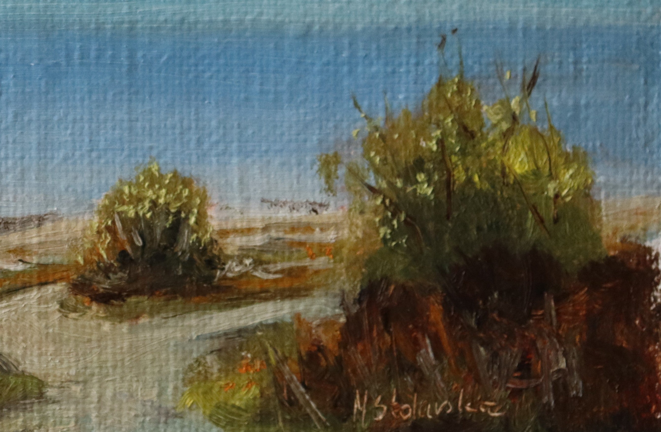 Original oil painting of Corton Sands Suffolk beach, coastal landscape by a local artist  Marta Stolarska Fine Art