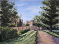 Kenilworth Castle from the main entrance path - limited edition A3 fine art print by Marta Stolarska, based on original watercolour, 312gsm archival matt cotton paper, edition of 50, hand signed and numbered