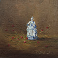 Original oil painting Frozen in Time, still life capturing a moment of quiet beauty and stillness