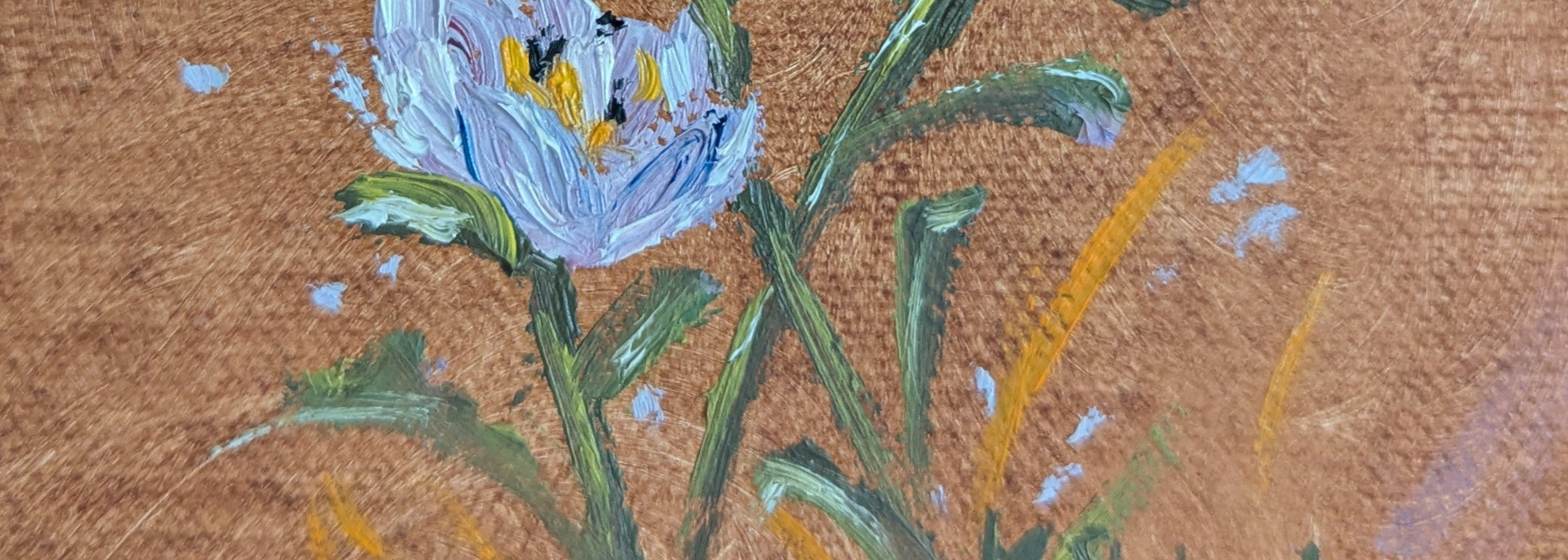Original oil painting of wildflowers, loose impressionistic floral still life by Marta Stolarska Fine Art